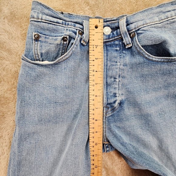 Levi's Made & Crafted Big E 501 Jeans Blue Denim Women's Size 24x28 Button Fly - Picture 4 of 16